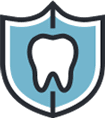 tooth and shield icon
