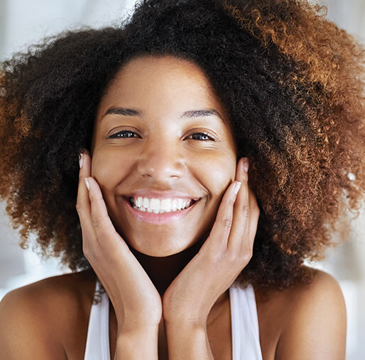 woman with a beautiful, white smile