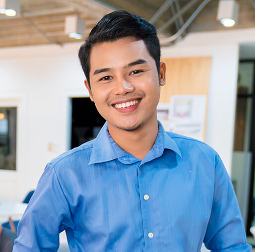 young man with a bright, white smile