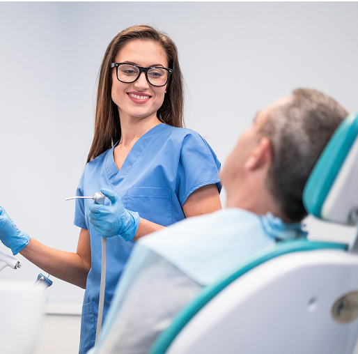 dentist with patient