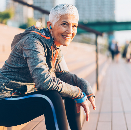 senior woman smiling